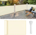 LOVE STORY Custom Size 3'x19' Butter Cream Balcony Privacy Screen, UV Block by LOVESTORY