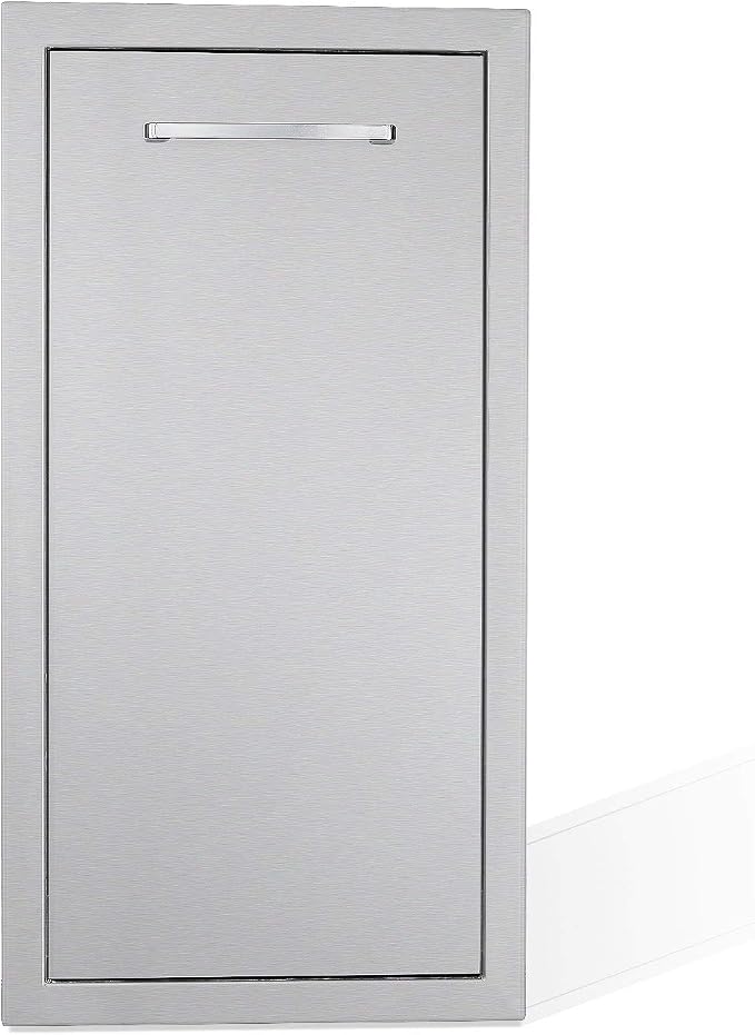 TIANAI 14" Single Pull-Out Trash Drawer Stainless Steel Outdoor Kitchen Trash - Image 7