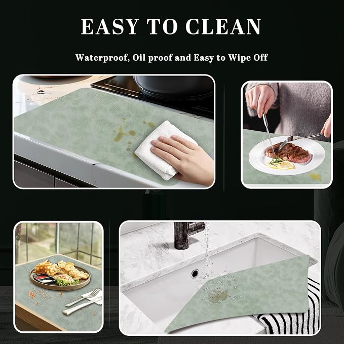 Faux Leather Placemats, Heat-Resistant, Waterproof and Oil-Proof, Reversible - Image 6