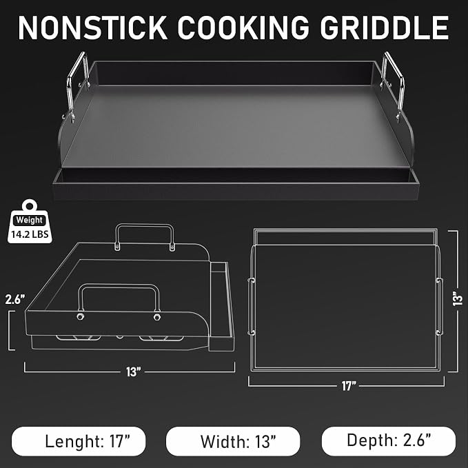 Utheer 17" x 13" Nonstick Coating Cooking Griddle - Image 2