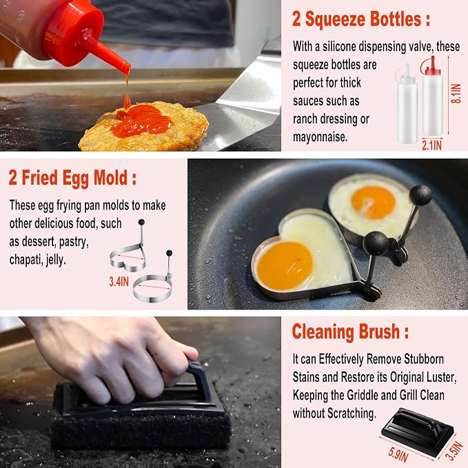 38PCS Flat Top Grill Accessories Set - Image 6