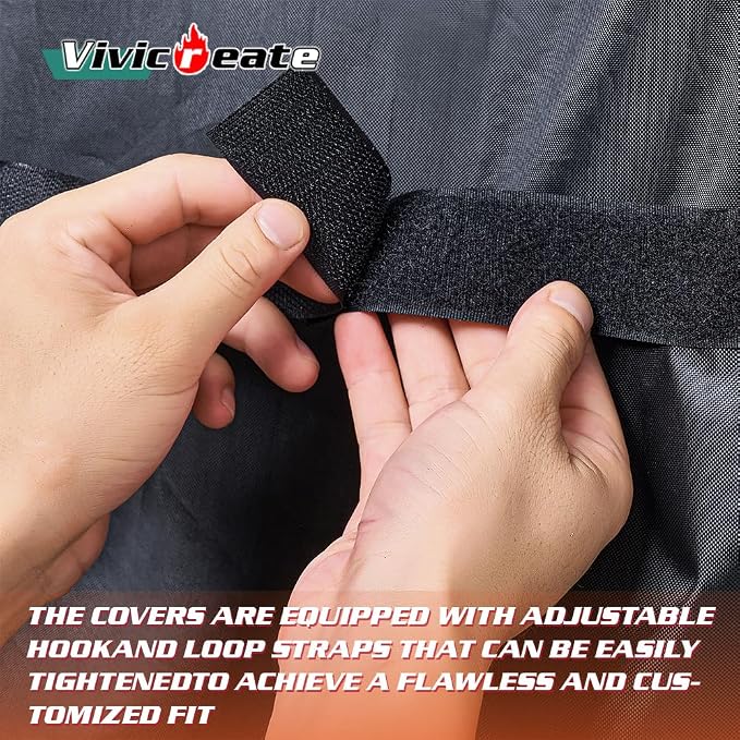 Vivicreate Waterproof BBQ Grill Cover 32 Inch Heavy Duty 420D Fabric Outdoor - Image 5