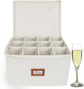 HOMELUX THEORY Champagne Flute Storage Box, Ivory Hard Shell China Storage by HomeluxTheory