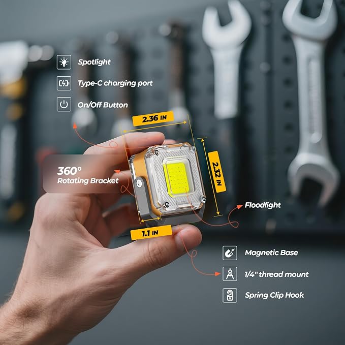 Rechargeable Work Light, Magnetic Inspection Light - Image 3