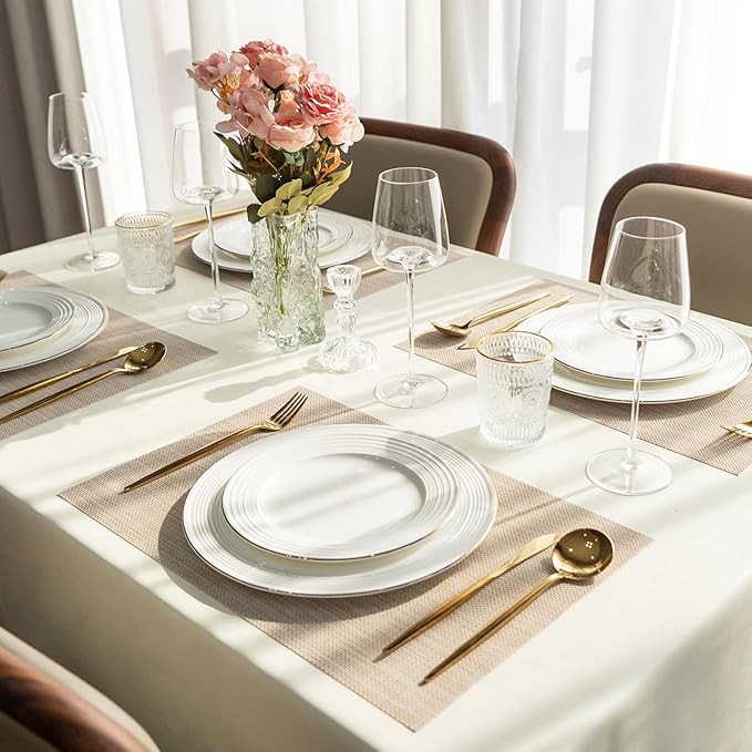 Placemats Set of 12 Vinyl/Plastic Woven Place Mats - Image 6