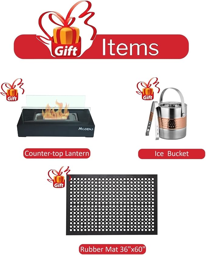 Elementi | Bundle Metropolis Gas Fire Pit Cast Concrete 56" Rectangular Fire - Image 9
