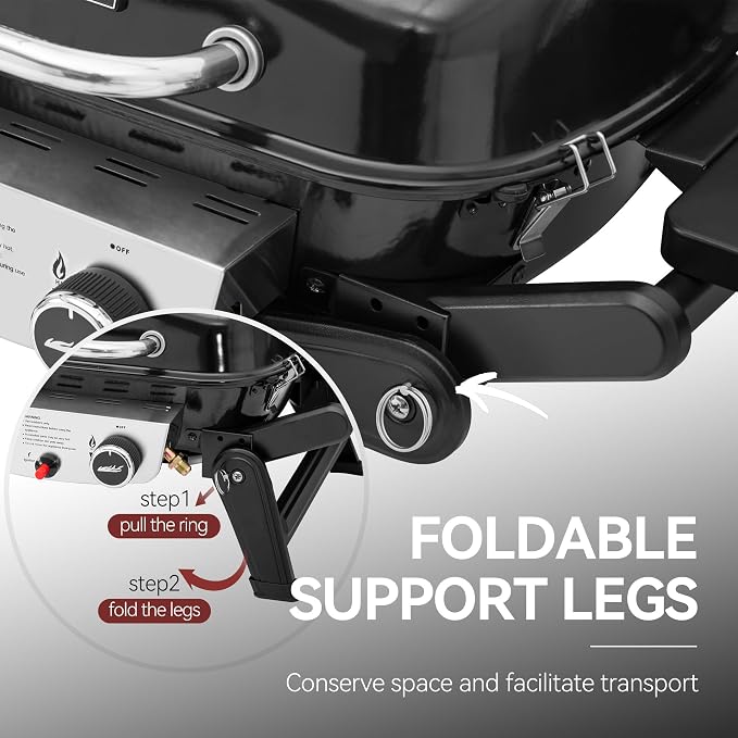 Royal Gourmet GT2005 2 Burner Portable Propane Gas Grill - Image 5