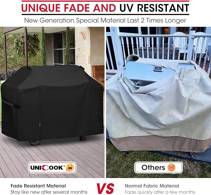 Unicook 65 Inch Grill Cover for Weber Genesis II 400 Series, 4 Burner BBQ Cover - Image 3