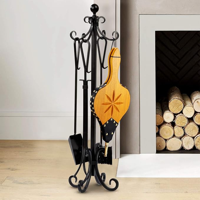 TJ.MOREE Fireplace Bellows Indoor 19"x 8" Large Wood Fire Blower - Image 6