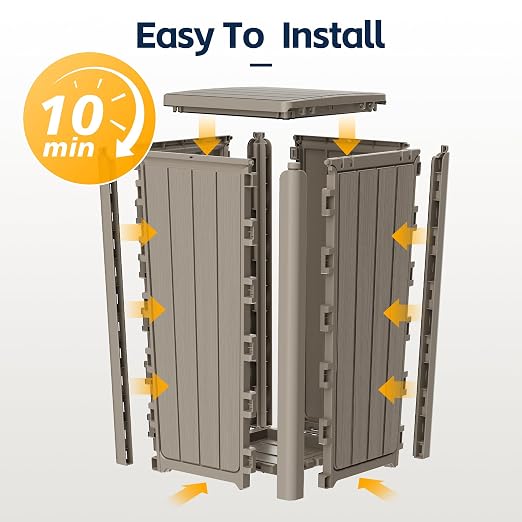 23 Gallon Outdoor Trash Can Waterproof Resin Garbage Can - Image 5