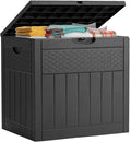 ZYJOYY 33 Gallon Resin Deck Box, Weatherproof Outdoor Storage Box by ZYJOYY