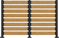 MUPATER 49'' H×78'' W Outdoor Fence Privacy Screen, No Dig Wooden Privacy Screen by MUPATERHome