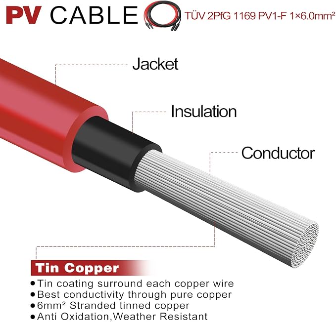 Solar Cable 6 Feet 10AWG Solar Extension Cable - Image 7