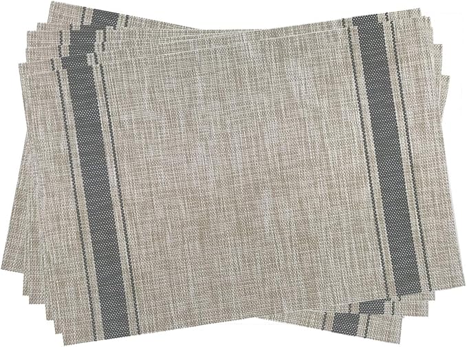 Gugrida Placemats, Placemats PVC Table Mats Woven Vinyl Placemats by Gugrida