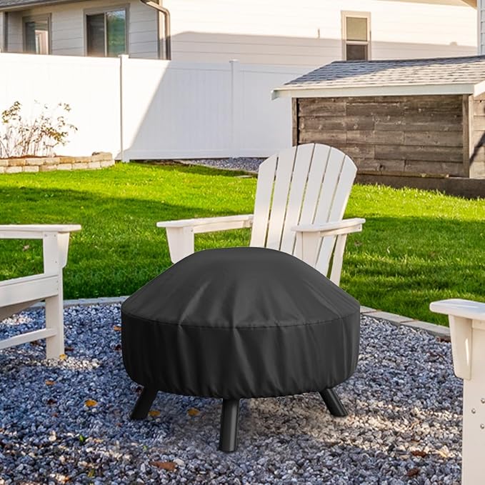 SHINESTAR Fire Pit Cover Round 32 In, Outdoor Fire Pit Cover - Image 6