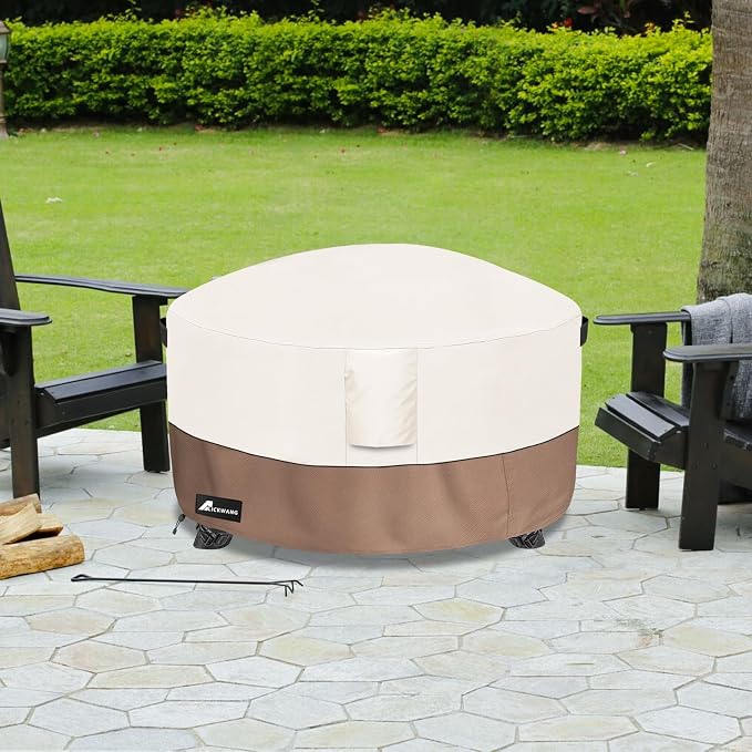 Fire Pit Cover Round 40 Inch Waterproof, Outdoor Heavy Duty Durable 600D - Image 9