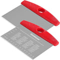 Ourokhome Dough Pastry Bench Cutter Scraper, Stainless Steel Pizza Cutter by Ourokhome
