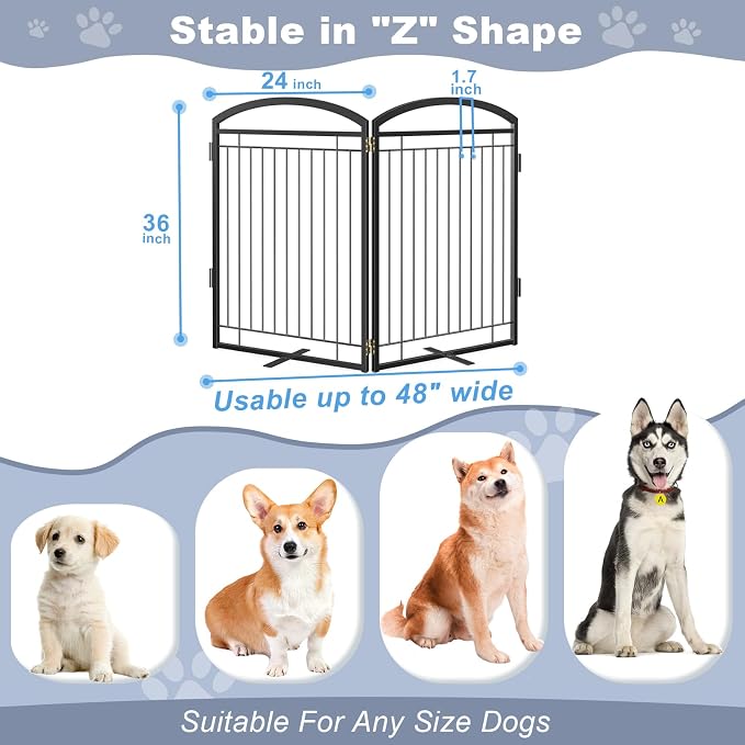 Full Metal Free Standing Dog Gate - Image 6