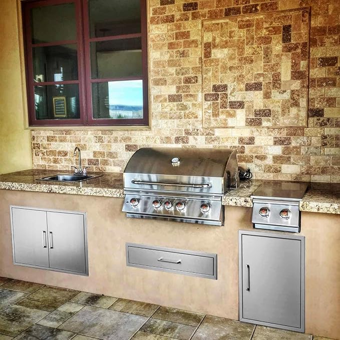 Outdoor Kitchen Drawers, Stainless Steel BBQ Single Drawer - Image 6