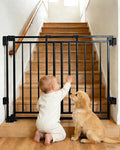 Baby Gate for Stairs Doorways & Kitchen, Extra Wide 32"-54" W x Extra Tall 39" H by patywaga