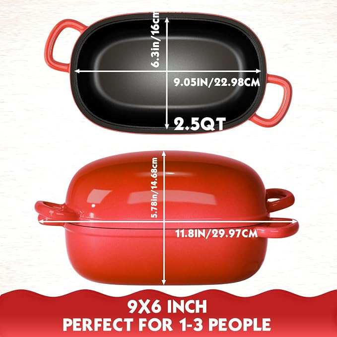 Dutch Oven for Bread Baking 9x6 Inch - Image 3