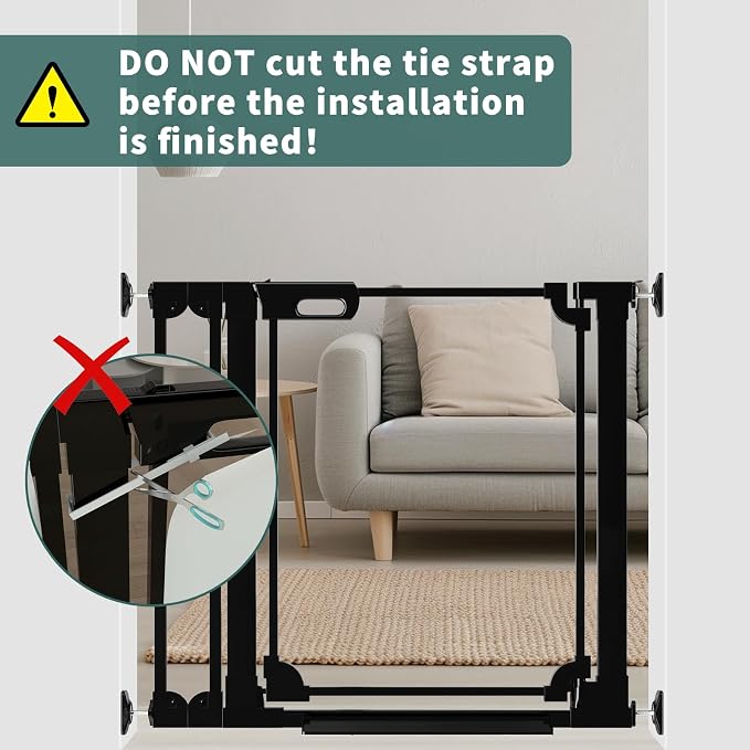 Clear Baby Gate 29.13-37.79" Wide Acrylic Safety Proof Dog Puppy Pet Barrier - Image 8