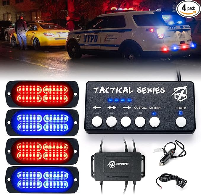 Xprite 24 LED Surface Mount Strobe Lights Kit by Xprite