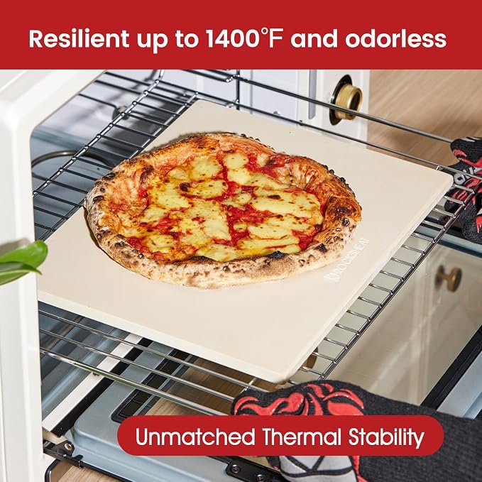 20"x 13.5" Pizza Stone, Cordierite Pizza Pan - Image 4