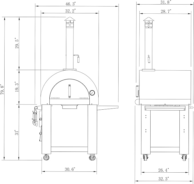 Empava Commercial-Style Pizza Oven Outdoor - Image 2