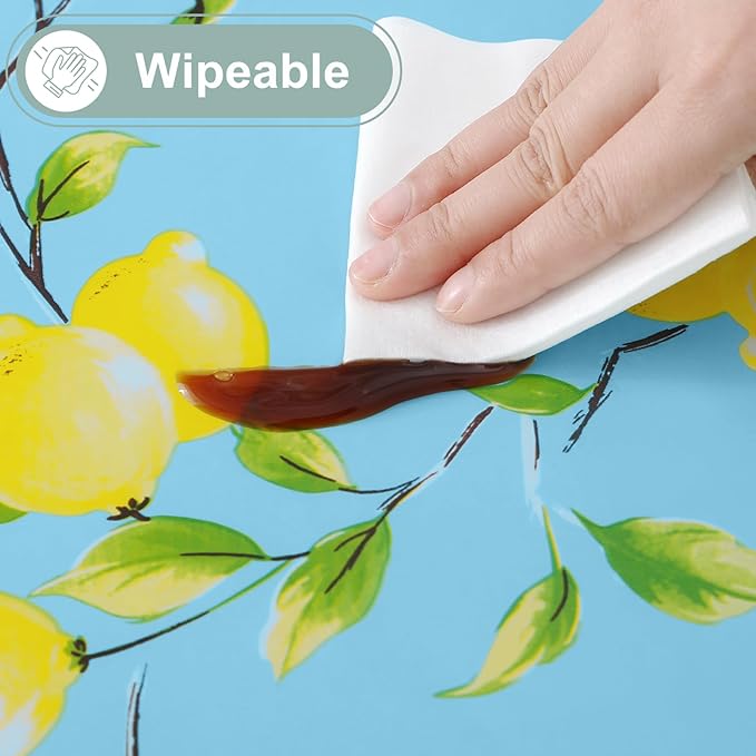 misaya Rectangle Waterproof Vinyl Table Cloth, Wipeable Tablecloth - Image 5