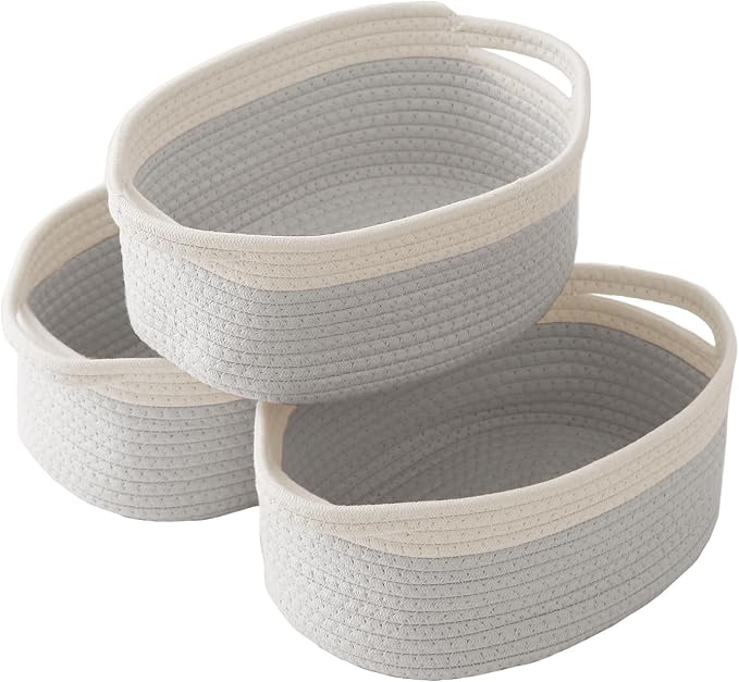 Woven Basket, Small Rope Storage Bin by JMvicyroam