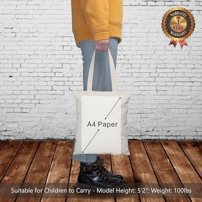 TOPDesign 20-Pack Economical 11.8"x13" Cotton Tote Bags, Lightweight Small - Image 2