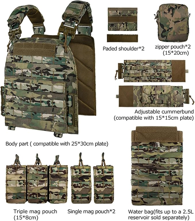 vAv YAKEDA Tactical Outdoor Vest Quick Release Adjustable Hunting Vest - Image 4