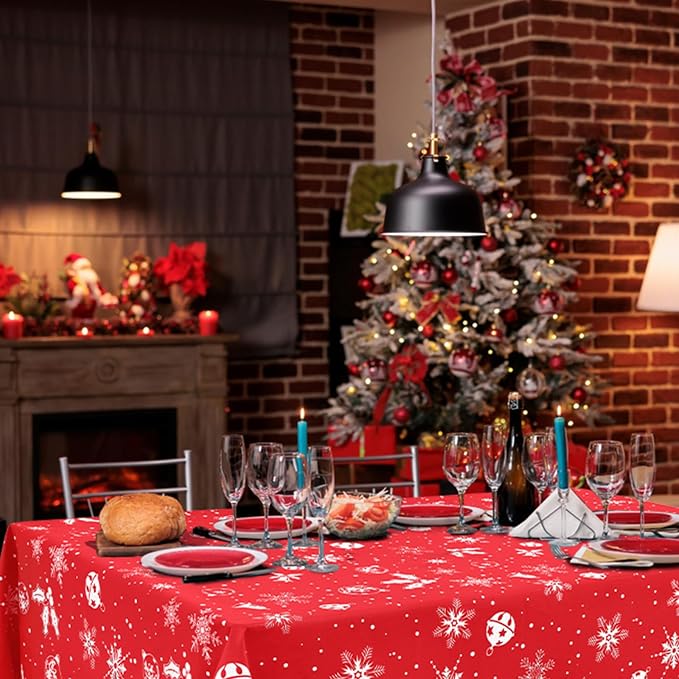 misaya Rectangle Waterproof Vinyl Table Cloth, Wipeable Tablecloth - Image 2