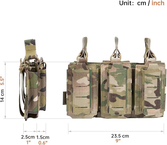 EXCELLENT ELITE SPANKER Tactical Open-Top Single/Double/Triple Molle Mag Pouch - Image 2