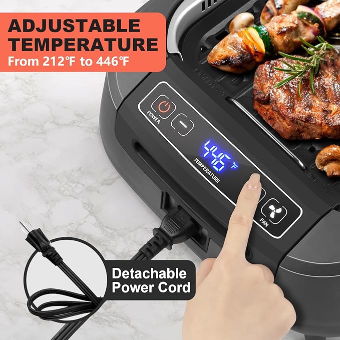 CUSIMAX Smokeless Grill, Electric Indoor Grill, 1500W Korean BBQ Grill - Image 4