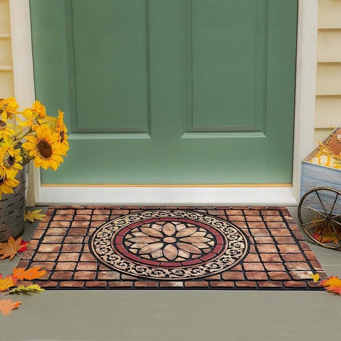 CHICHIC Rectangle Entrance Door Mat Large 24 x 36 Inch High Traffic Area Entry - Image 2