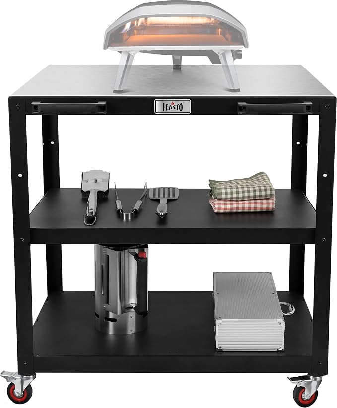 36''x 24'' Large Movable Pizza Oven Table by Idealforcook