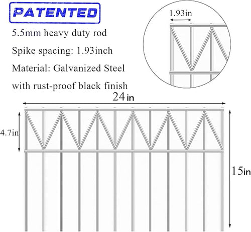 15 Pack 24" L x 15" H Animal Barrier Fence, Underground No Dig Fence Patented - Image 2