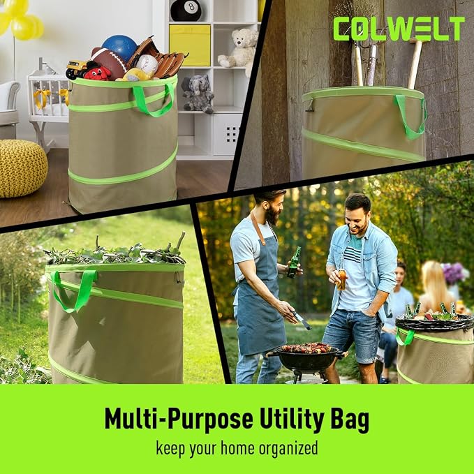 Colwelt Collapsible Garden Bag 47Gallon, Collapsible Leaf Bags - Image 4