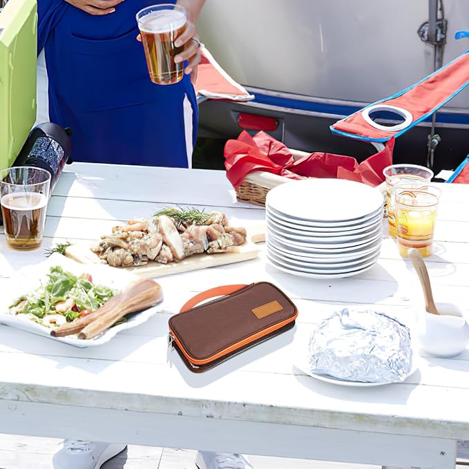 Camping Utensil Bag Travel Cookware Storage Bag Portable Silverware Bag Cooking - Image 5