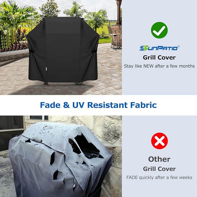 SunPatio BBQ Grill Cover 52 Inch, Outdoor Durable Waterproof Gas Barbecue Cover - Image 2