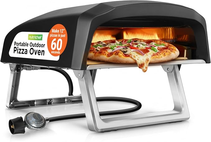 NutriChef Portable Outdoor Gas Pizza Oven by NutriChef%E2%84%A2Kitchen