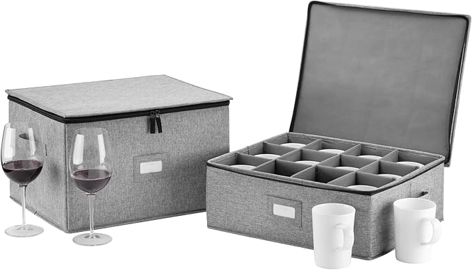 Wine Glass Storage and Cup Storage Case by STOZU