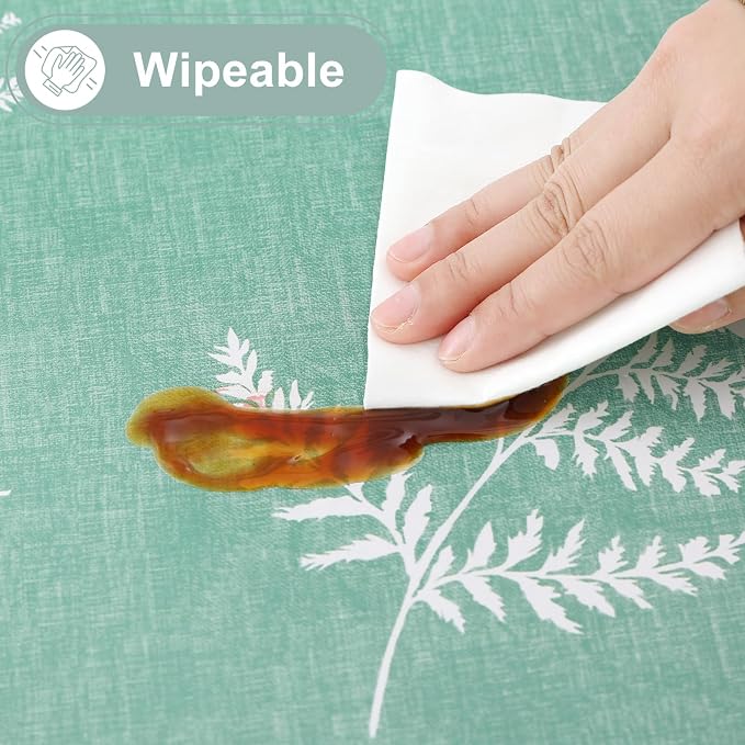 misaya Rectangle Waterproof Vinyl Table Cloth, Wipeable Tablecloth - Image 5