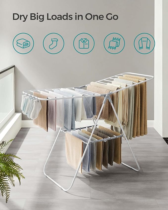 SONGMICS Clothes Drying Rack, - Image 3