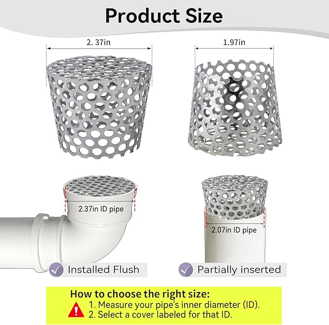 PVC Vent Termination Cap, 2.37" Furnace & Roof Vent Cover Stainless Steel - Image 2
