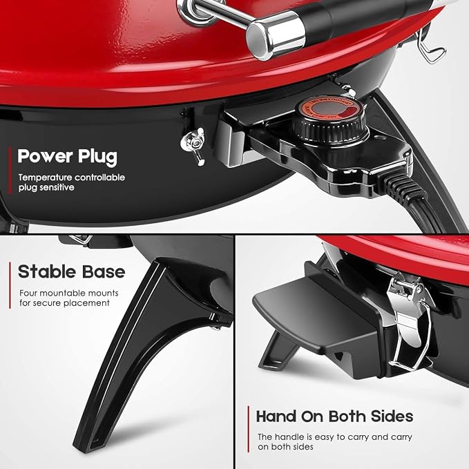 Electric BBQ Grill Techwood 15-Serving Indoor/Outdoor Electric Grill - Image 2