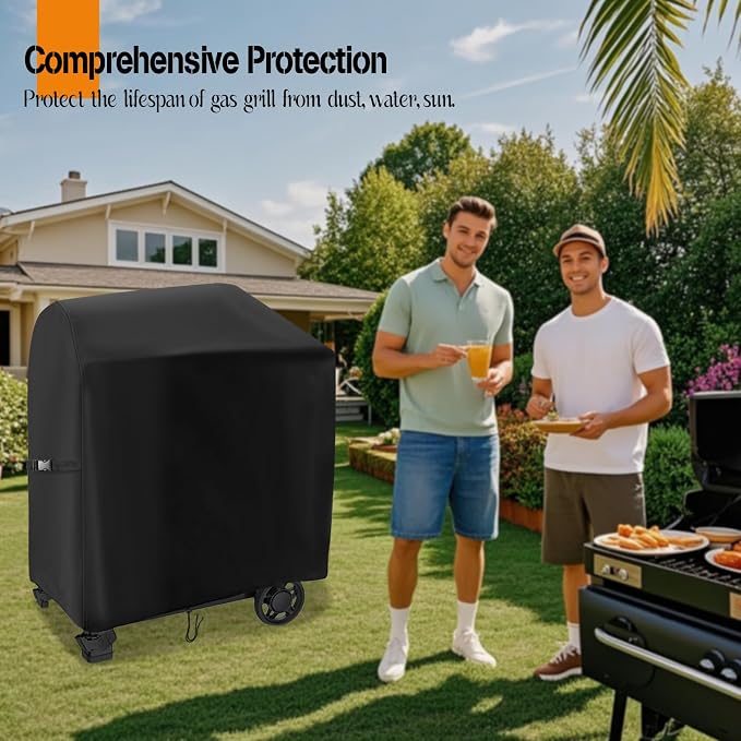 Grill Cover for Weber Searwood 600 XL Pellet Grill, Heavy-Duty 600D Griddle - Image 5