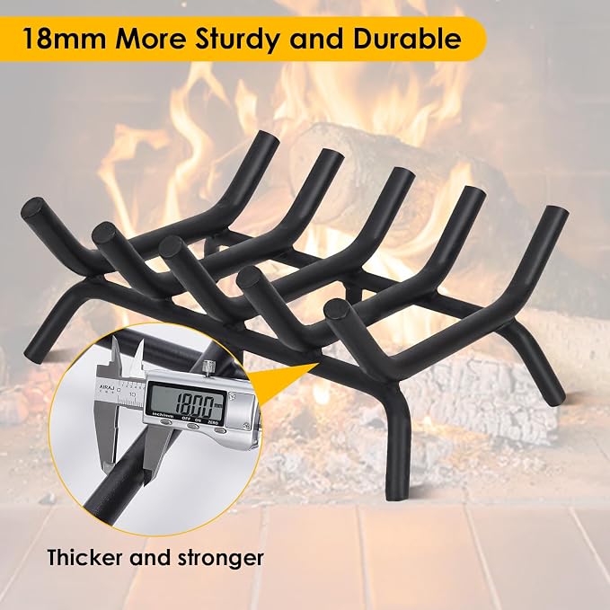 STBoo Fireplace Grate 17inch Heavy Duty - Image 3